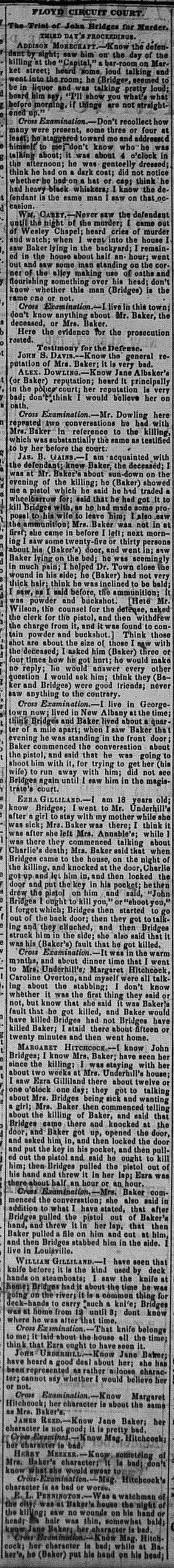 New Albany Daily Tribune, Friday, 4 November 1859, p.2, column 3, Stuart Barth Wrege Indiana History Room