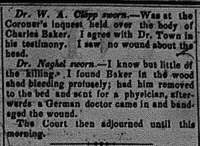 New Albany Daily Tribune, Wednesday, 2 November 1859, p.2, column 4, Stuart Barth Wrege Indiana History Room