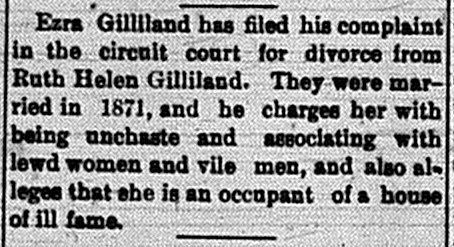 New Albany Ledger, Saturday 1 Feb 1890, p.5, column 2, Stuart Barth Wrege Indiana History Room