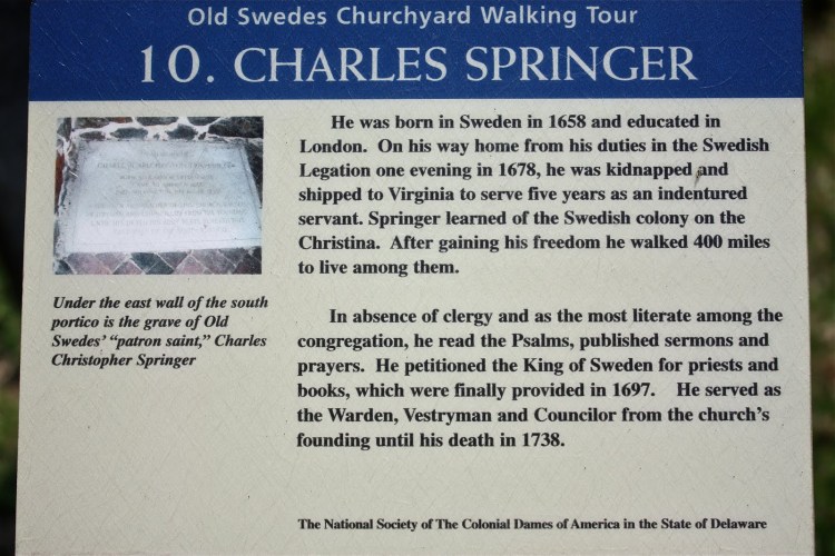 Historical Plaque, Holy Trinity Church, Wilmington, Delaware, The National Society of the Colonial Dames of America in the State of Delaware