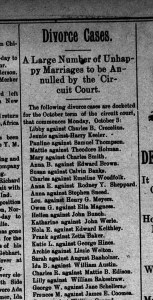 New Albany Daily Ledger, Saturday, 1 October 1898, p. 4, column 5, Stuart Barth Wrege Indiana History Room