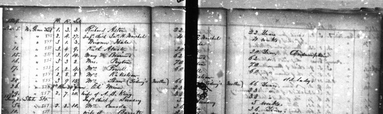 Fairview Cemetery Records, 1841-1864, microfilm, Stuart Barth Wrege Indiana History Room