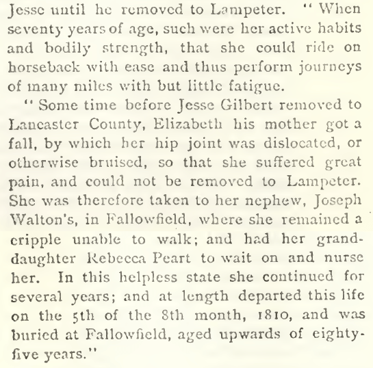 Walton, William. A Narrative of the Captivity and Sufferings of Benjamin Gilbert and His Family, Who Were Taken by the Indians in the Spring of 1780. Third Edition. Philadelphia: Printed by John Richards, 1848. pp. 174-175.