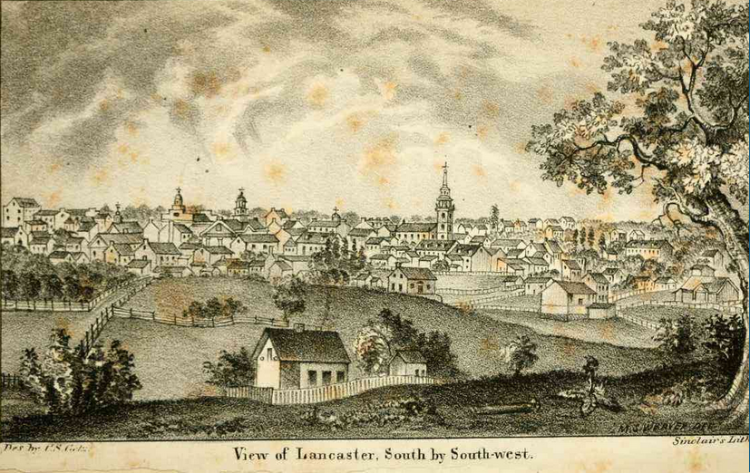 Image from History of Lancaster County by I. Daniel Rupp, 1844.